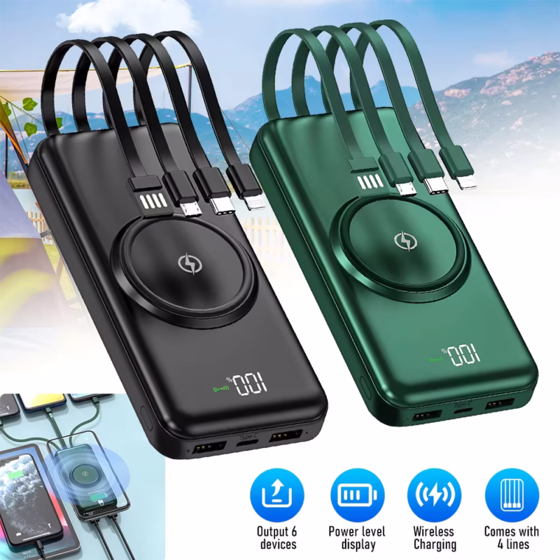 S52bf98330d9e409d8ca70dafde88816fw 20000mAh Wireless Power Bank Fast Charging for Iphone 13 14 15 Xiaomi Samsung