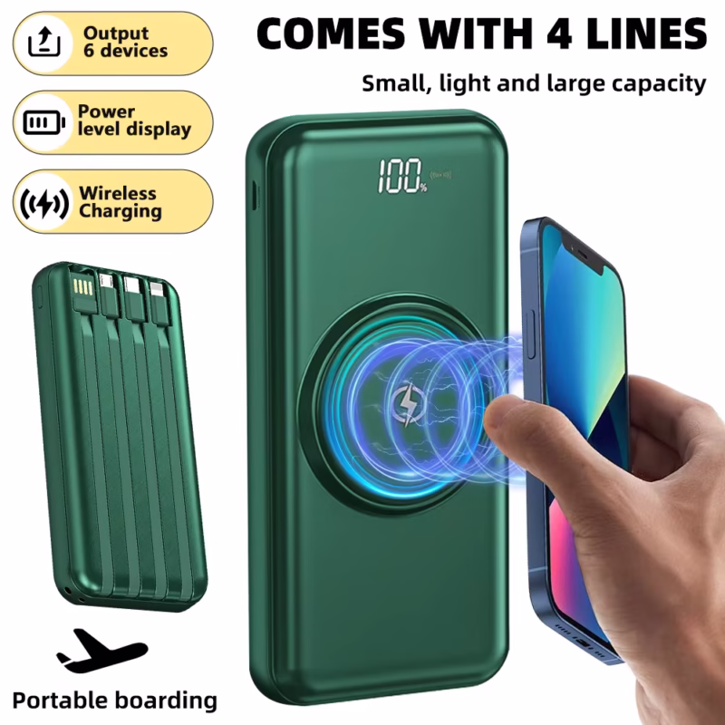 Sb63572bfb0464a5fa5cb5f5431f1a2b61 20000mAh Wireless Power Bank Fast Charging for Iphone 13 14 15 Xiaomi Samsung