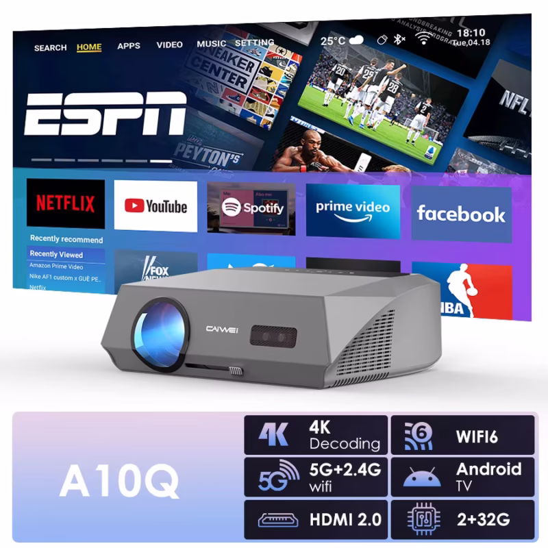 Scda400d74edb46b3be73fef29359531d1 4K Beamer Projector for Movies 2200 ANSI Auto Focus Native Full HD 5G Wifi Android TV