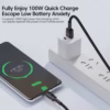 Toocki 100W 6A USB C données de charge rapide câble USB Type C pour Huawei Honor Oneplus Realme Xiaomi Samsung
